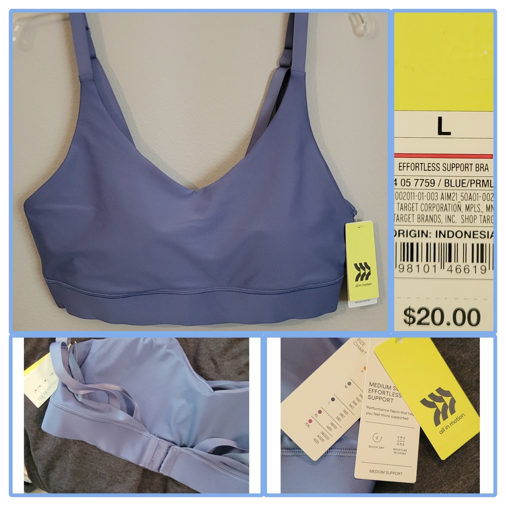 All In Motion Blue Sports Bra
